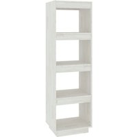 Bücherregal/Raumteiler,Bücherschrank Weiß 40x35x135 cm Massivholz Kiefer vidaXL von BONNEVIE