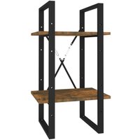 Bonnevie - Bücherregal 2 Fächer,Standregal Räuchereiche 40x30x70 cm Holzwerkstoff vidaXL von BONNEVIE