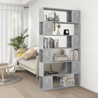 Bonnevie - Bücherregal Standregal - Raumteiler Betongrau 100x24x188 cm BV213414 von BONNEVIE