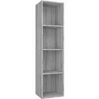 Bücherschrank/TV-Schrank，TV-Möbel Grau Sonoma 36x30x143 cm Holzwerkstoff vidaXL von BONNEVIE