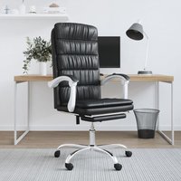 Bürostuhl Computerstuhl Ergonomisch,Gaming Chair mit Liegefunktion Schwarz Kunstleder -DE12201 - Schwarz von BONNEVIE