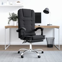 Bonnevie - Bürostuhl Computerstuhl Ergonomisch,Gaming Chair mit Massagefunktion Schwarz Kunstleder -DE45193 - Schwarz von BONNEVIE