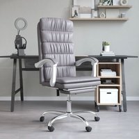 Bonnevie - Bürostuhl mit Liegefunktion - Cheffsessel ergonomischer Grau Kunstleder BV626090 von BONNEVIE