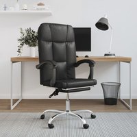 Bonnevie - Bürostuhl mit Liegefunktion - Cheffsessel ergonomischer Schwarz Kunstleder BV167590 von BONNEVIE