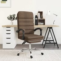 Bonnevie - Bürostuhl mit Massagefunktion Cheffsessel Schreibtischstuhl - Braun Stoff BV480900 von BONNEVIE