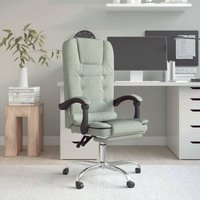 Bonnevie - Bürostuhl mit Massagefunktion Cheffsessel Schreibtischstuhl - Hellgrau Samt BV314042 von BONNEVIE