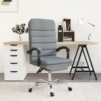 Bonnevie - Bürostuhl mit Massagefunktion Cheffsessel Schreibtischstuhl - Hellgrau Stoff BV529858 von BONNEVIE