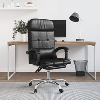 Bonnevie - Bürostuhl mit Massagefunktion Cheffsessel Schreibtischstuhl - Schwarz Kunstleder BV619132 von BONNEVIE