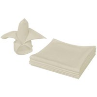 vidaXL Dinner-Servietten 10 Stk Creme 50x50 cm von VIDAXL