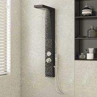 Duschpaneel-System Aluminium Schwarz Vidaxl von VIDAXL