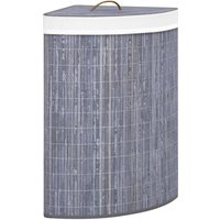 vidaXL Eck-Wäschekorb Bambus Grau 60 L vidaXL Eck-Wäschekorb Bambus Grau 60 L von VIDAXL