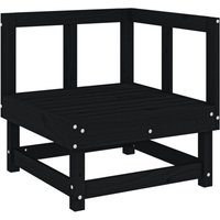 Bonnevie - Garten-Ecksofa Schwarz Massivholz Kiefer vidaXL24875 von BONNEVIE