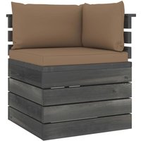 Garten-Paletten-Ecksofa mit Kissen Kiefernholz vidaXL918190 von BONNEVIE