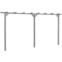 Garten-Pergola Grau 400x40x205 cm Imprägniertes Kiefernholz vidaXL20012 von BONNEVIE