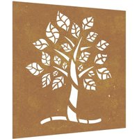 Garten-Wandd55x55 cm Cortenstahl Baum-Design vidaXL234498 von BONNEVIE