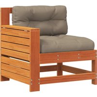 Gartensofa mit Armlehne und Kissen Wachsbraun Massivholz Kiefer vidaXL87027 von BONNEVIE