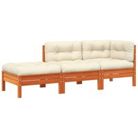 Gartensofa mit Kissen und Hocker 2-Sitzer vidaXL34511 von BONNEVIE