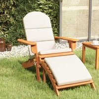 Bonnevie - Gartenstuhl Gartensessel Adirondack Stuhl für Garten Terrasse Balkon mit Fußstütze Massivholz Akazie DE78507 von BONNEVIE