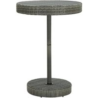 vidaXL Gartentisch Grau 75,5x106 cm Poly Rattan von VIDAXL