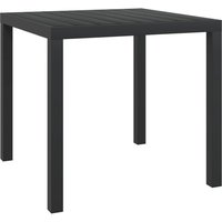 Gartentisch Esstisch - Balkontisch wpc Aluminium 80 x 80 x 74 cm Schwarz BV366496 Bonnevie von BONNEVIE