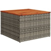 Gartentisch Grau 55x55x37 cm Poly Rattan und Akazienholz vidaXL492885 von BONNEVIE