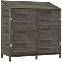 Gerätehaus Anthrazit 102x52x112 cm Massivholz Tanne vidaXL238888 von BONNEVIE