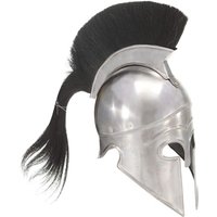 Griechischer Krieger-Helm Antik Replik LARP Silbern Stahl vidaXL929738 von BONNEVIE