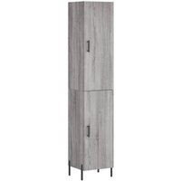 Highboard,Kommode Grau Sonoma 34,5x34x180 cm Holzwerkstoff vidaXL von BONNEVIE