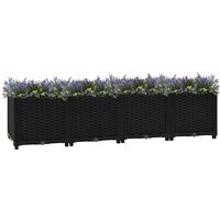 Bonnevie - Hochbeet,Blumenkasten,Pflanzkasten Balkon, Terrasse, Garten 160x40x38 cm Polypropylen VMEC877011 von BONNEVIE