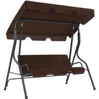 Hollywoodschaukel Gartenschaukel - Schaukelbank Kaffeebraun 170×110×153 cm BV418805 Bonnevie von BONNEVIE