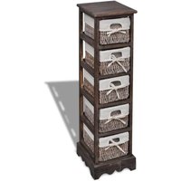Korbregal Holz mit 5 Körben Braun - Vidaxl Korbregal Holz mit 5 Körben Braun - Vidaxl von VIDAXL