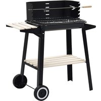 Vidaxl - Holzkohlegrill Standgrill mit Rädern von VIDAXL