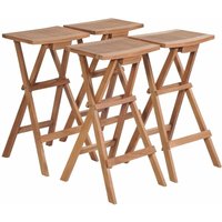 4 Stk. Klappbare Barhocker,Barstuhl Massivholz Teak vidaXL von BONNEVIE