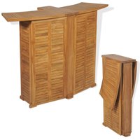 Klappbarer Bartisch,Stehtisch 155x53x105 cm Teak Massiv vidaXL von BONNEVIE