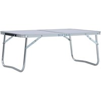 Klappbarer Campingtisch,Balkontische Beistelltisch Klappbar,Klapptisch Weiß Aluminium 60 x 40 cm -BV68650 von BONNEVIE