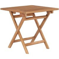 Klappbarer Gartentisch Esstisch - Balkontisch 45x45x45 cm Teak Massivholz BV476486 Bonnevie von BONNEVIE