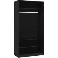 Bonnevie - Kleiderschrank,Aufbewahrungsschrank Schwarz 100x50x200 cm Holzwerkstoff vidaXL von BONNEVIE