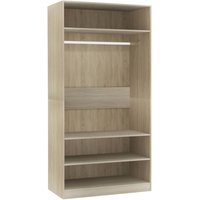 Bonnevie - Kleiderschrank,Aufbewahrungsschrank Sonoma-Eiche 100x50x200 cm Holzwerkstoff vidaXL von BONNEVIE