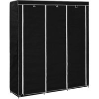 Bonnevie - Kleiderschrank mit Fächern Stangen Schwarz 150x45x175cm Stoff vidaXL18510 von BONNEVIE