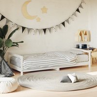 Komfortables Kinderbett Einzelbett im Zimmer Weiß 90x190 cm Massivholz Kiefer -BVE57109 von BONNEVIE