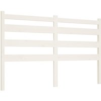Kopfteil Weiß 126x4x100 cm Massivholz Kiefer vidaXL von JINLEFU