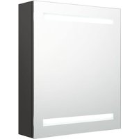 LED-Bad-Spiegelschrank,Bad Hängeschrank Anthrazit 50x14x60 cm vidaXL von BONNEVIE