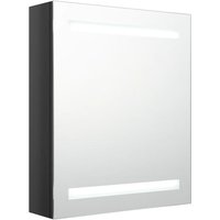 Bonnevie - LED-Bad-Spiegelschrank,Bad Hängeschrank Glänzendes Schwarz 50x14x60 cm vidaXL von BONNEVIE