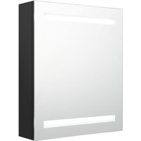 LED-Bad-Spiegelschrank,Bad Hängeschrank Schwarz 50x14x60 cm vidaXL von BONNEVIE