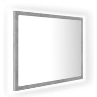 LED-Badspiegel Betongrau 60x8,5x37 cm Acryl vidaXL317602 von BONNEVIE