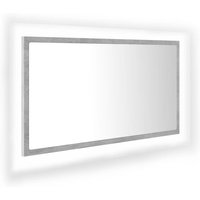 LED-Badspiegel,Wandspiegel Betongrau 80x8,5x37 cm Acryl vidaXL von BONNEVIE