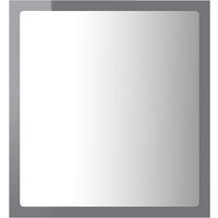 LED-Badspiegel Hochglanz-Grau 40x8,5x37 cm Acryl Vidaxl Grau von BONNEVIE