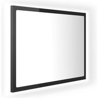 LED-Badspiegel,Wandspiegel Hochglanz-Schwarz 60x8,5x37 cm Acryl vidaXL von BONNEVIE
