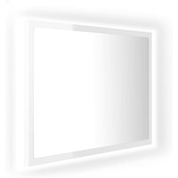Bonnevie - LED-Badspiegel,Wandspiegel Hochglanz-Weiß 60x8,5x37 cm Acryl vidaXL von BONNEVIE