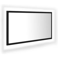 LED-Badspiegel,Wandspiegel Schwarz 80x8,5x37 cm Acryl vidaXL von BONNEVIE